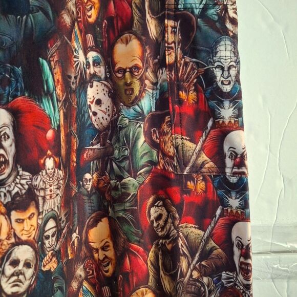 Horror Villains Jogger Athletic Pants Elm Street Freddy Jason Halloween Size S - Picture 2 of 9